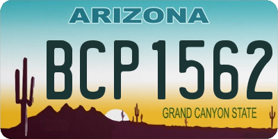 AZ license plate BCP1562