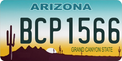 AZ license plate BCP1566