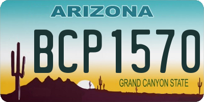 AZ license plate BCP1570