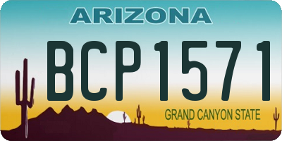 AZ license plate BCP1571