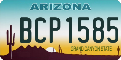 AZ license plate BCP1585