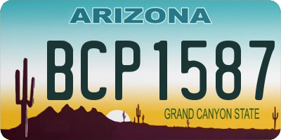 AZ license plate BCP1587