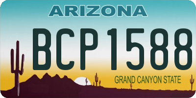 AZ license plate BCP1588