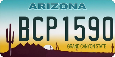 AZ license plate BCP1590