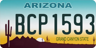 AZ license plate BCP1593