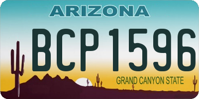 AZ license plate BCP1596