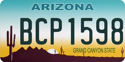 AZ license plate BCP1598