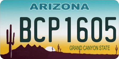 AZ license plate BCP1605