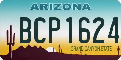 AZ license plate BCP1624