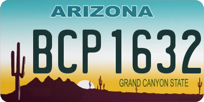 AZ license plate BCP1632