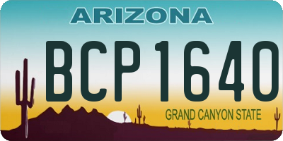 AZ license plate BCP1640