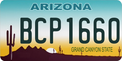 AZ license plate BCP1660