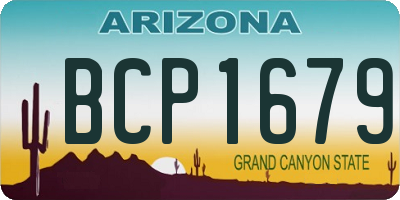 AZ license plate BCP1679