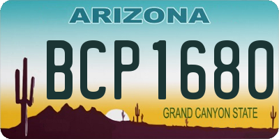 AZ license plate BCP1680