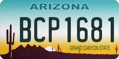 AZ license plate BCP1681