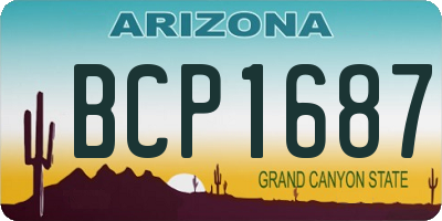 AZ license plate BCP1687