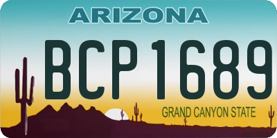 AZ license plate BCP1689