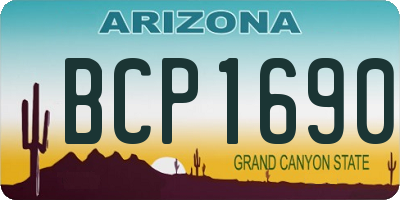 AZ license plate BCP1690