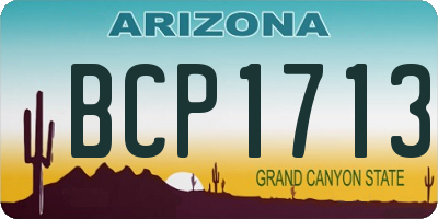 AZ license plate BCP1713