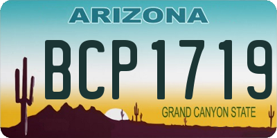 AZ license plate BCP1719