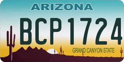 AZ license plate BCP1724