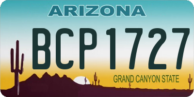 AZ license plate BCP1727