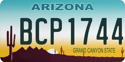 AZ license plate BCP1744