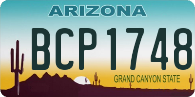 AZ license plate BCP1748