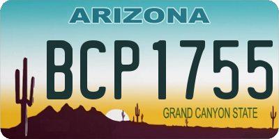 AZ license plate BCP1755