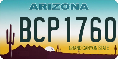 AZ license plate BCP1760