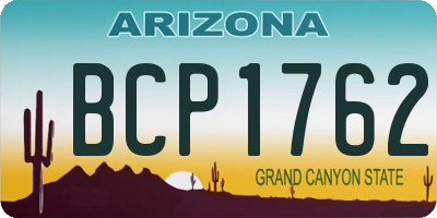 AZ license plate BCP1762