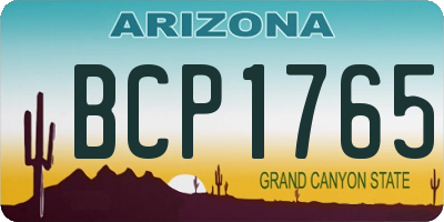 AZ license plate BCP1765