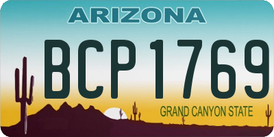 AZ license plate BCP1769