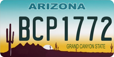 AZ license plate BCP1772