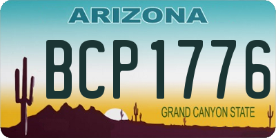 AZ license plate BCP1776