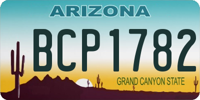 AZ license plate BCP1782