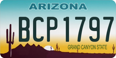 AZ license plate BCP1797