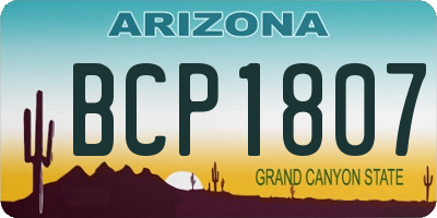 AZ license plate BCP1807