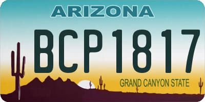 AZ license plate BCP1817