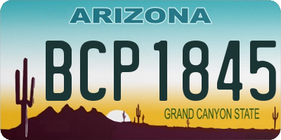 AZ license plate BCP1845