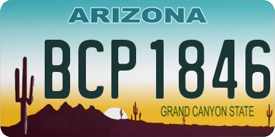 AZ license plate BCP1846