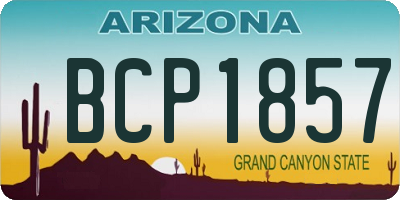 AZ license plate BCP1857