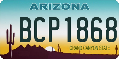 AZ license plate BCP1868