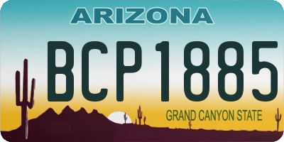 AZ license plate BCP1885