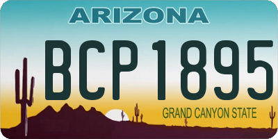 AZ license plate BCP1895