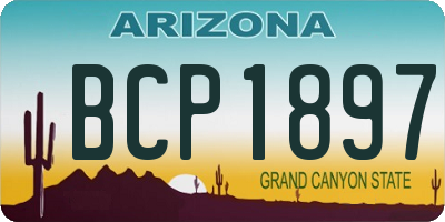 AZ license plate BCP1897