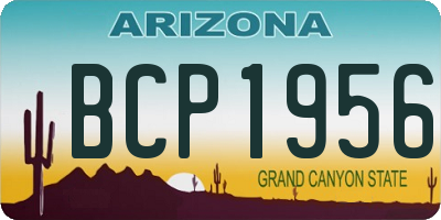 AZ license plate BCP1956