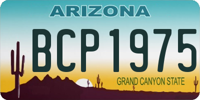 AZ license plate BCP1975