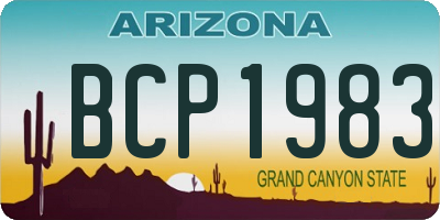 AZ license plate BCP1983