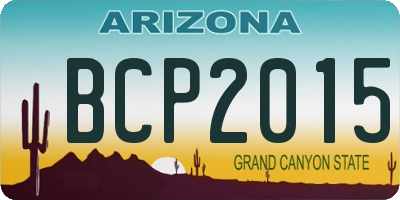 AZ license plate BCP2015